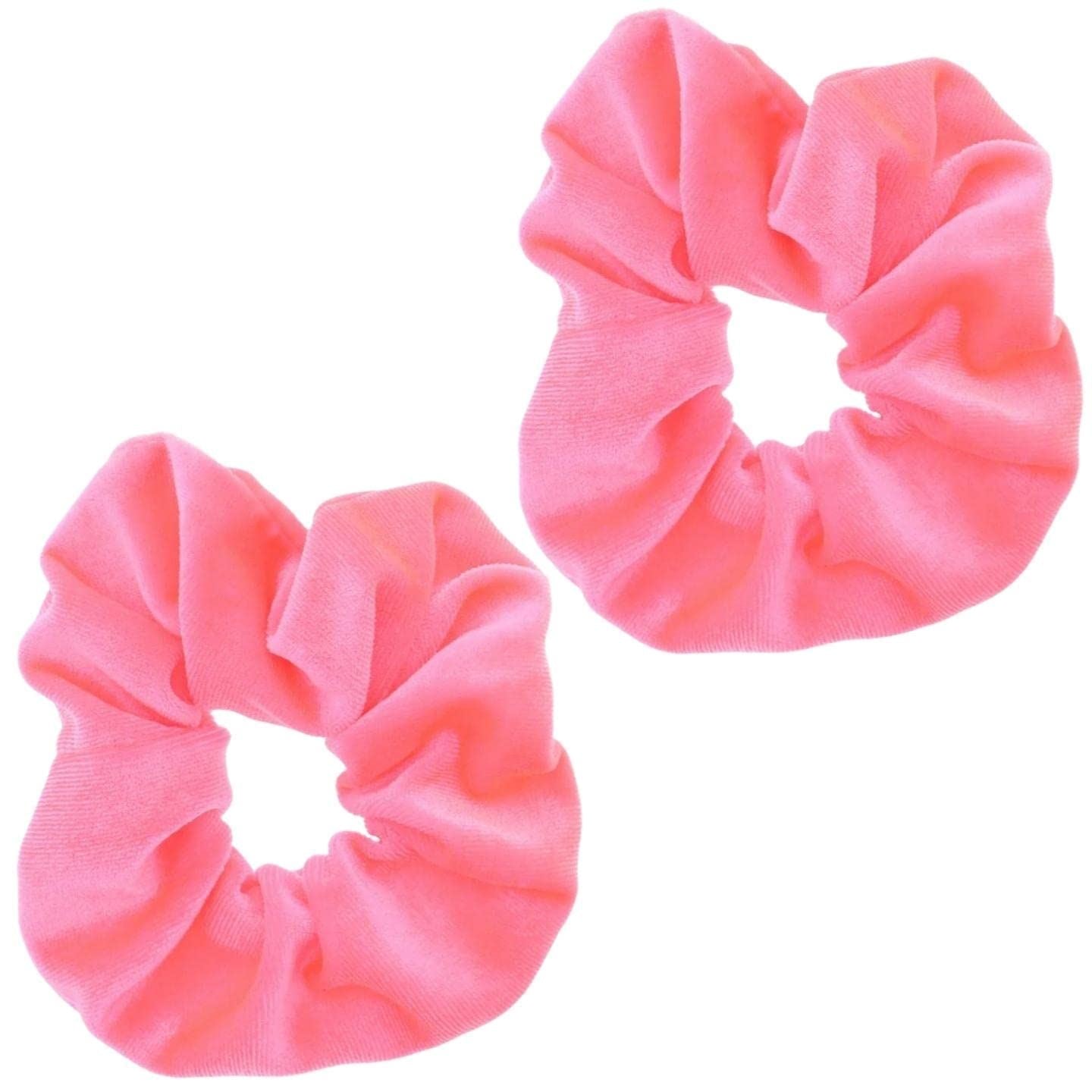 Bright Luxury Velvet Scrunchie Scrunchies Elastic Hair Band Ponytail Holders Hair Scrunchie Hair Bobbles Hair Accessories for Women, Ladies, Girls - Pack of 2