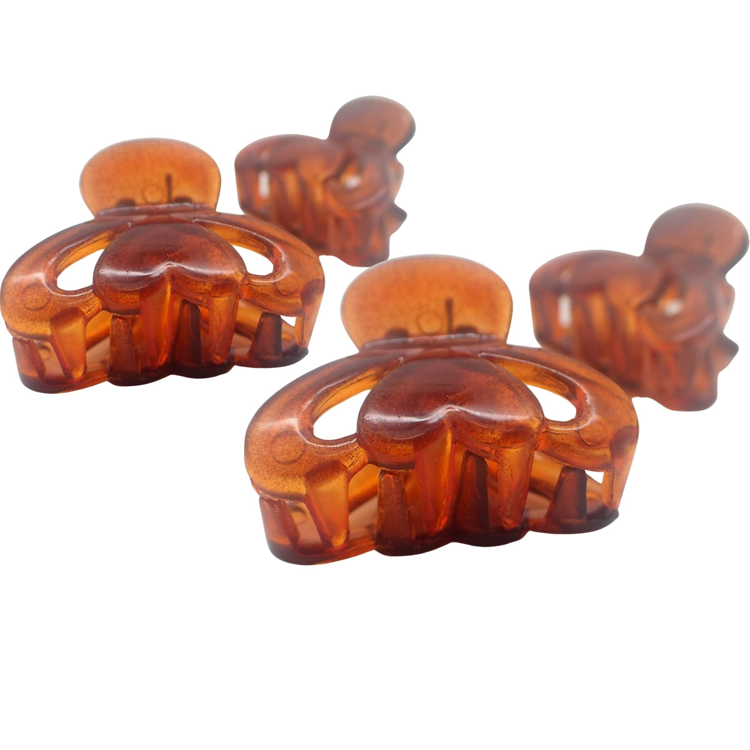 4 Pc Mini Hair Clips for Woman Kids, Plastic Mini Hair Claw Clip Pins Clamps Mini Hair Jaw Clips Hair for Girls Kids Women