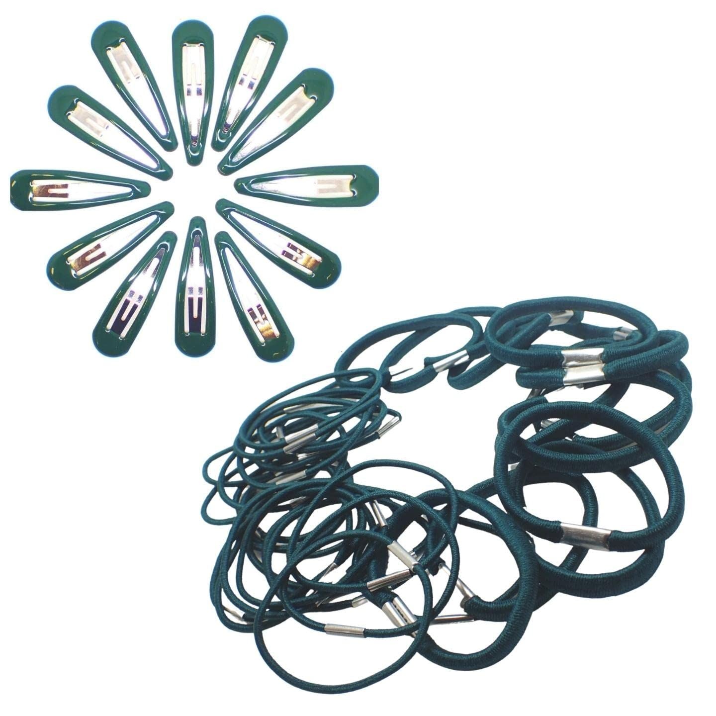 30pc Snap Hair Clips & Hair Elastics, Hair Bands Hair Bobbles Hair Ties Mini Hair Clips Small Hair Clips Hair Accessories for Women and Girls Hair Clips for Styling