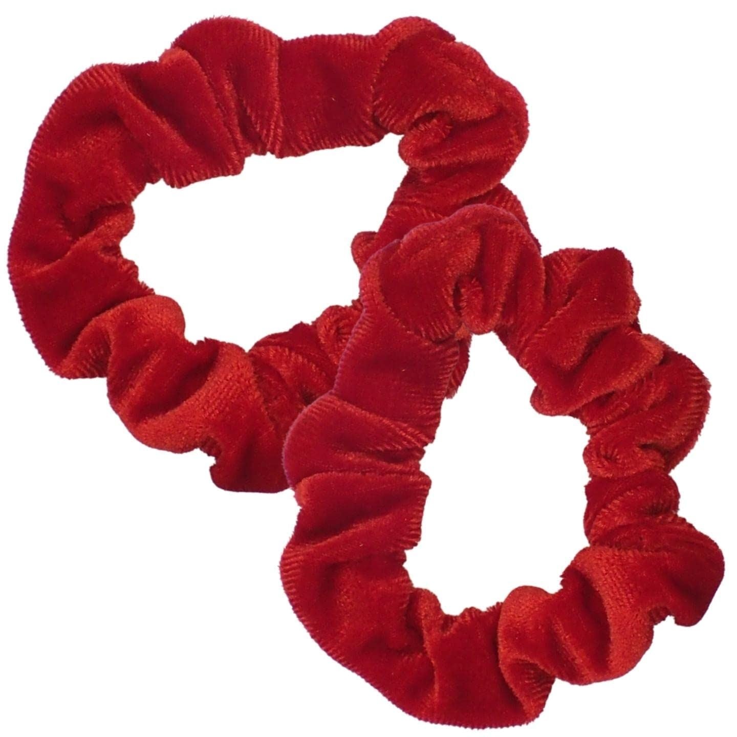 Small Skinny Velvet Hair Scrunchies Pack of 2 Scrunchies for Women & Girls, Cute Soft Scrunchy Hair Tie, Cute Hair Bobble, Velvet Hairband for Ladies & Kids Scrunchies