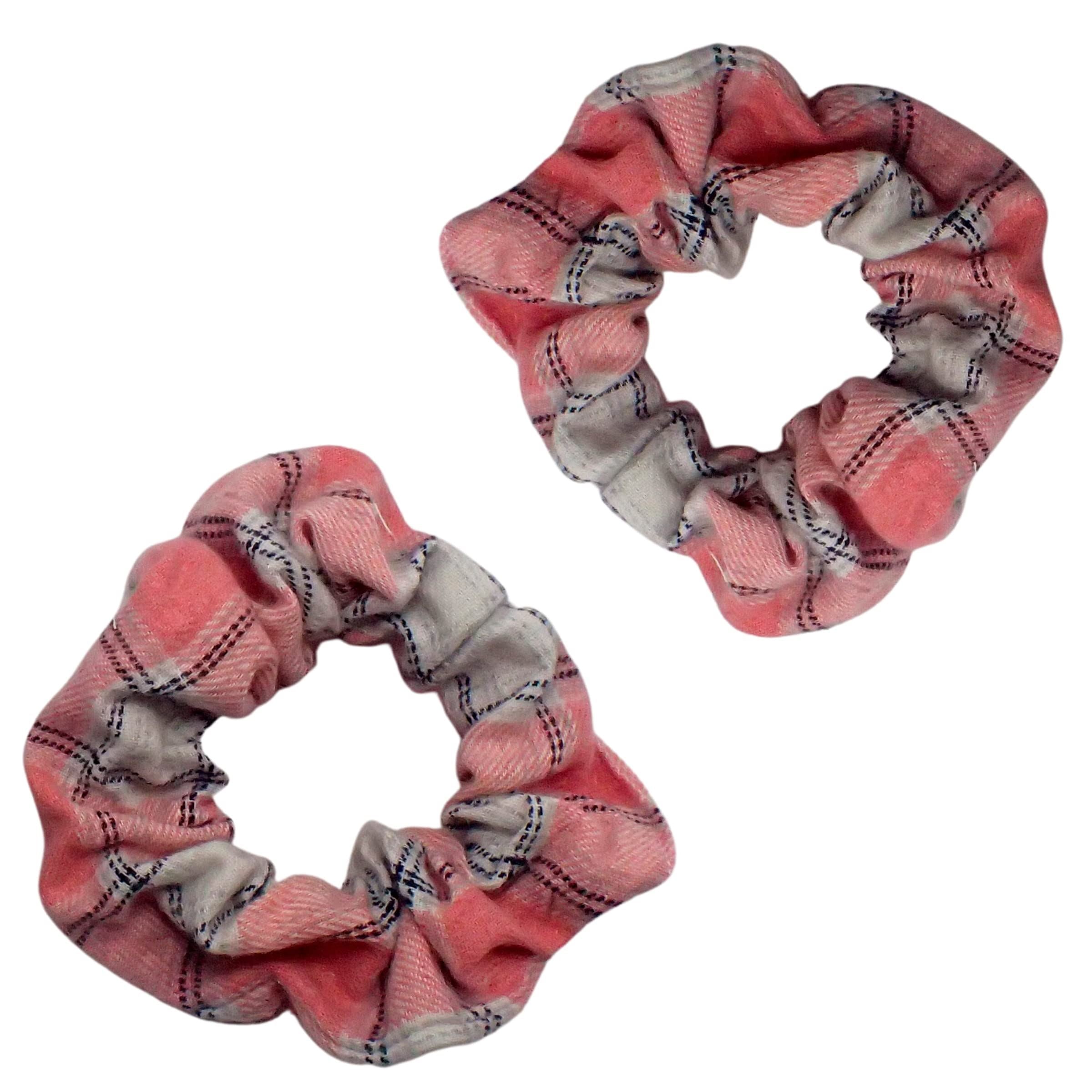2pc Pattern Scrunchies for Girls and Women, Hair bobbles for Women, Hair Scrunchies, Hair Accessories, Elastic Hair Ties, Elastic Hair Bands, Hair Elastics