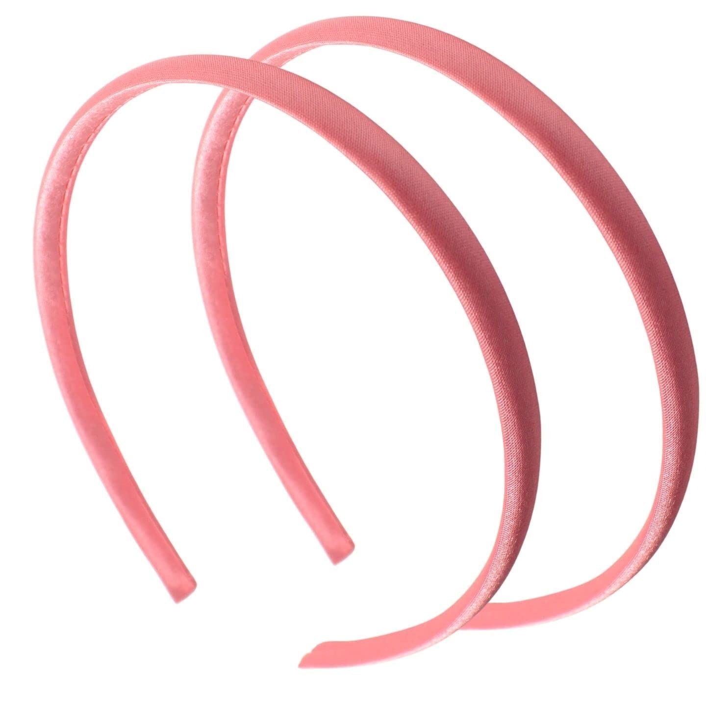 2pc 1cm/0.4" Small Hair Bands Satin Headband Alice Bands Adult Women Head Band Hair Accessories for Girls Headbands for Women's Hair Hair Bands for GIrls