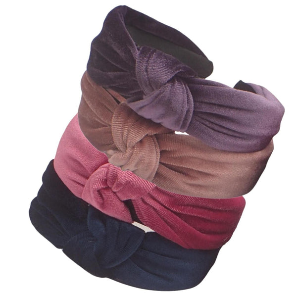 Cute Luxury Fabric Knot Headband Set, Colourful Headbands, Alice Bands for Women & Girls, Perfect Knotted Bandana-Style Womens Hair Accessories