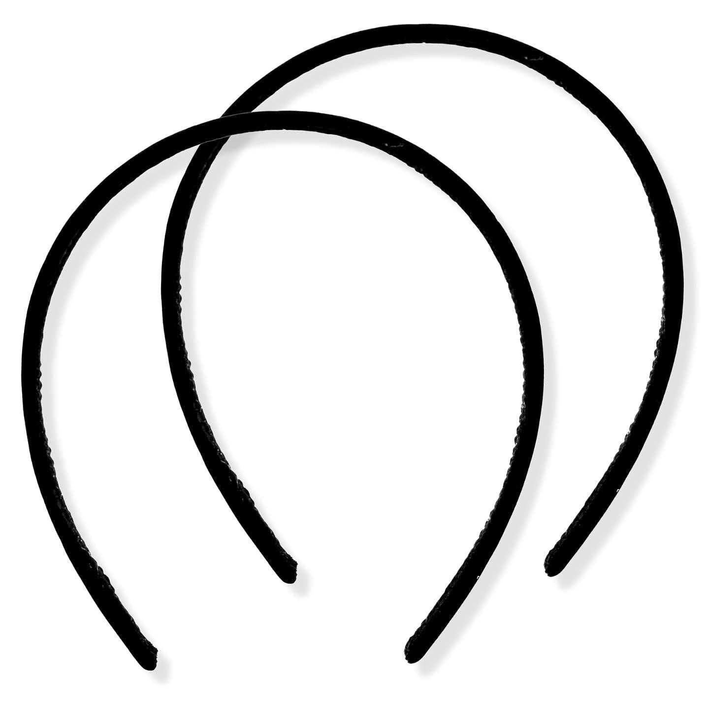 2pc 1cm/0.4" Thin Velvet Hair Bands Headbands Alice Bands Head Bands Hair Accessories Hair Styling Accessories Women's Fashion Headbands Girls Fashion