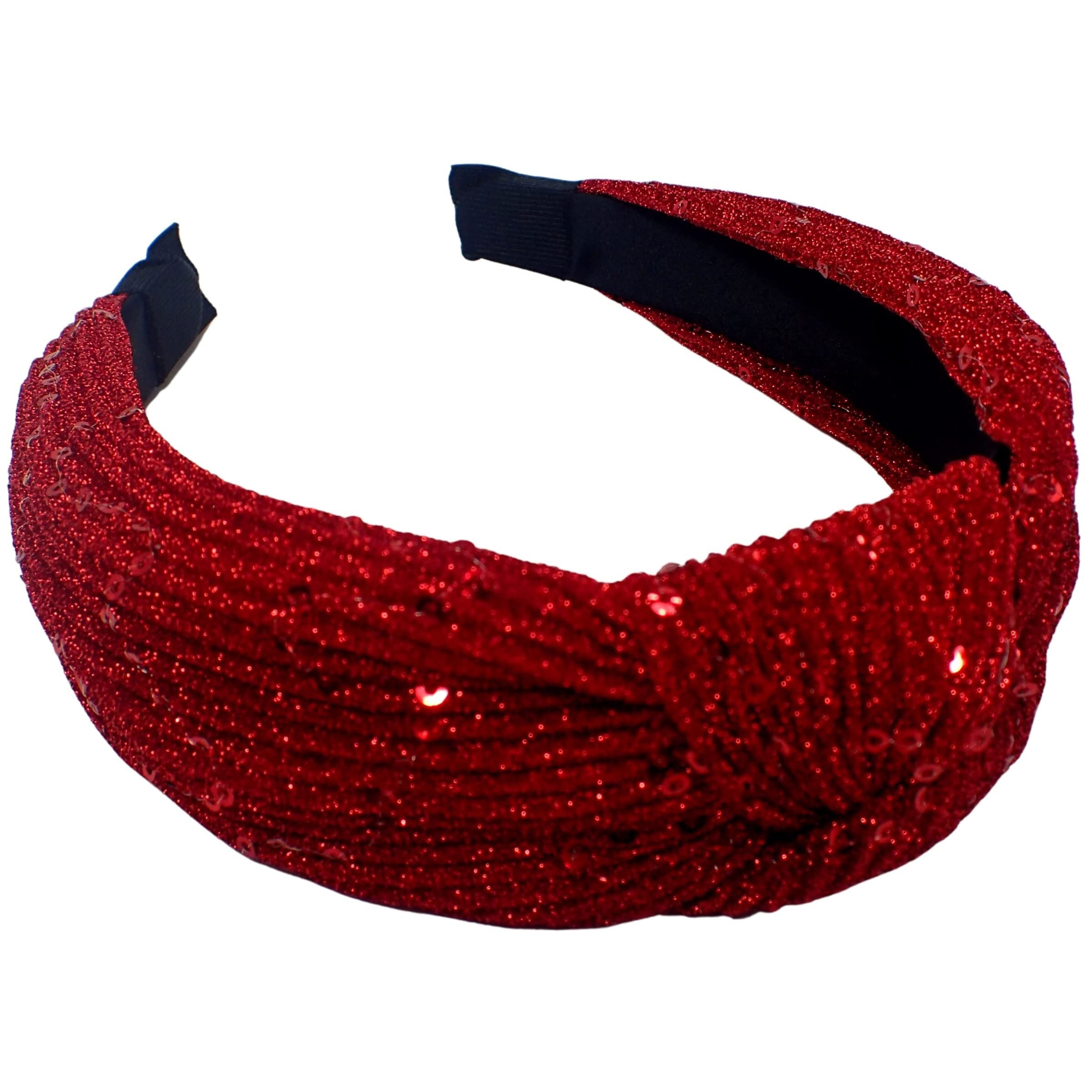 Lurex Sequin Knot Alice Bands Adult Women, Hair Accessories for Women, Hair Bands for Women, Thick Headband, Womens Headbands, Head Bands Adult Women, Wide Headbands