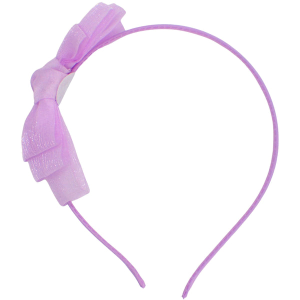 Thin Fabric Bow Alice Band Headband for Women & Girls, Cute Girls Hair Accessories, Pretty Coloured Bows on Head Band, Hair Bands for Kids & Adults, Bow Headbands